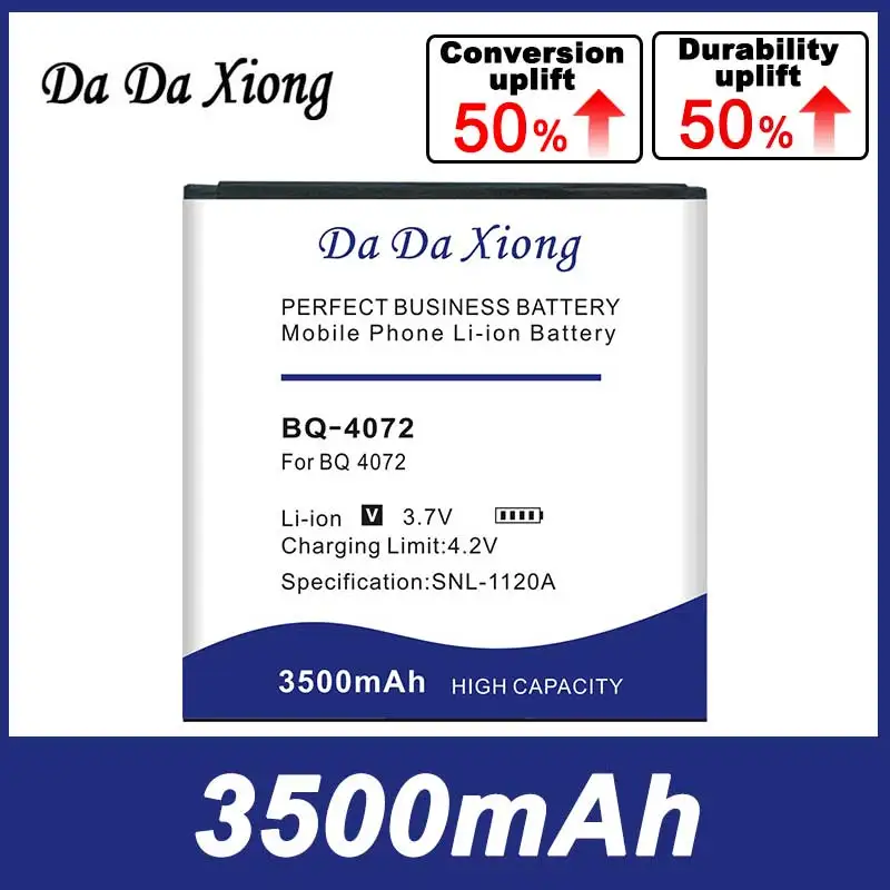 

DaDaXiong New 3500mAh BQ-4072 Bateria for BQ 4072 Strike Mini BQ-4072 Within Tracking Number