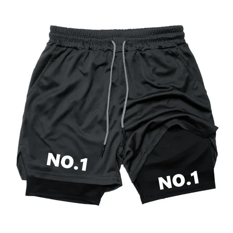 2025 Gym Workout Running Shorts 2 in 1 Compression Shorts Men Luxury with Phone Pockets Quick Drying Active Jogger Wear Bottom