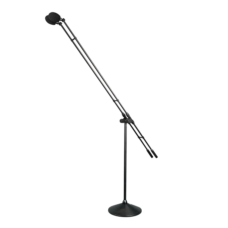 flange mount 48V phantom power wire & wireless adjustable singing and choir condenser gooseneck mic stand on a podium