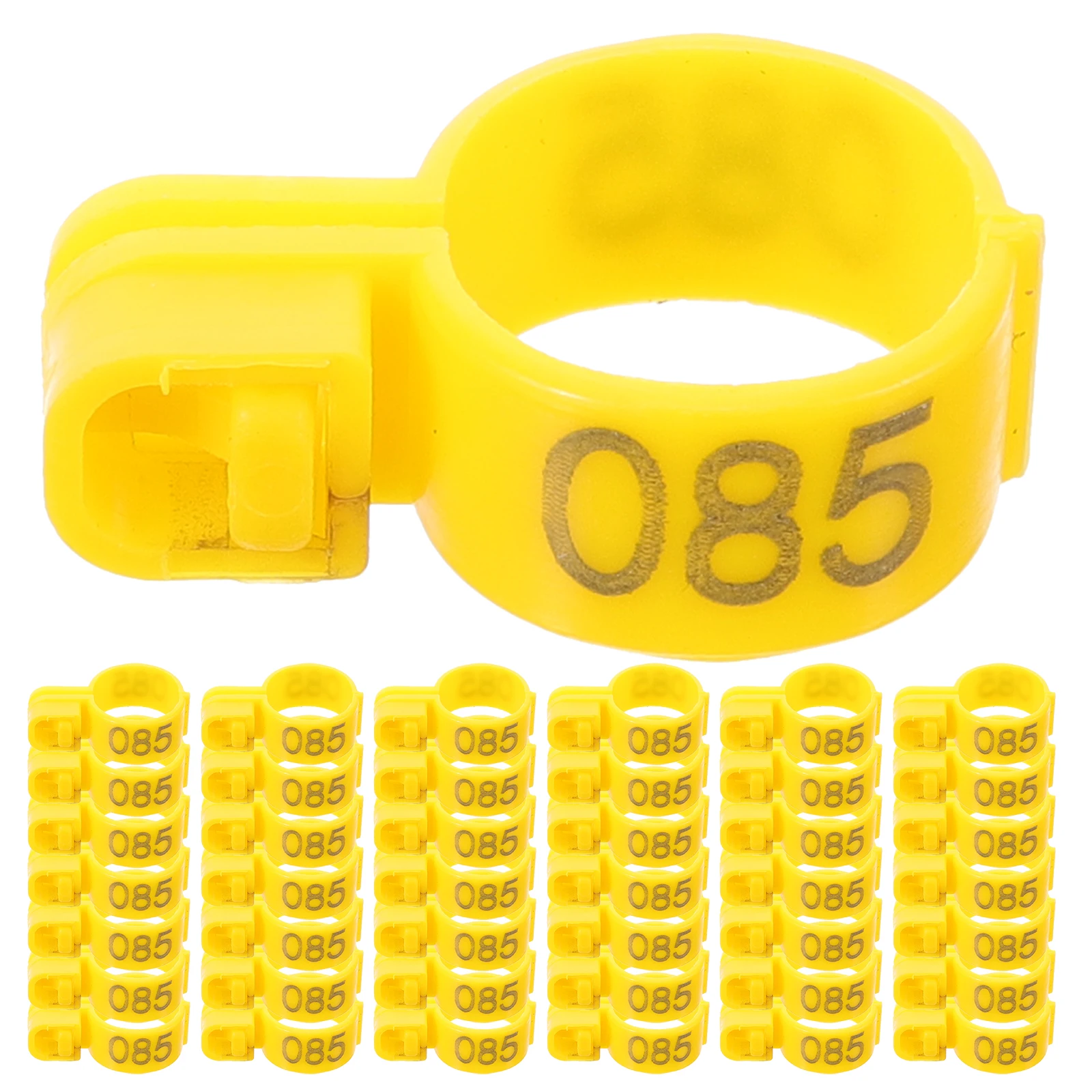 

100 Pcs Disposable Chicken Leg Ring Bird Bands Poultry Marking Rings Plastic Adjustable for Chicks