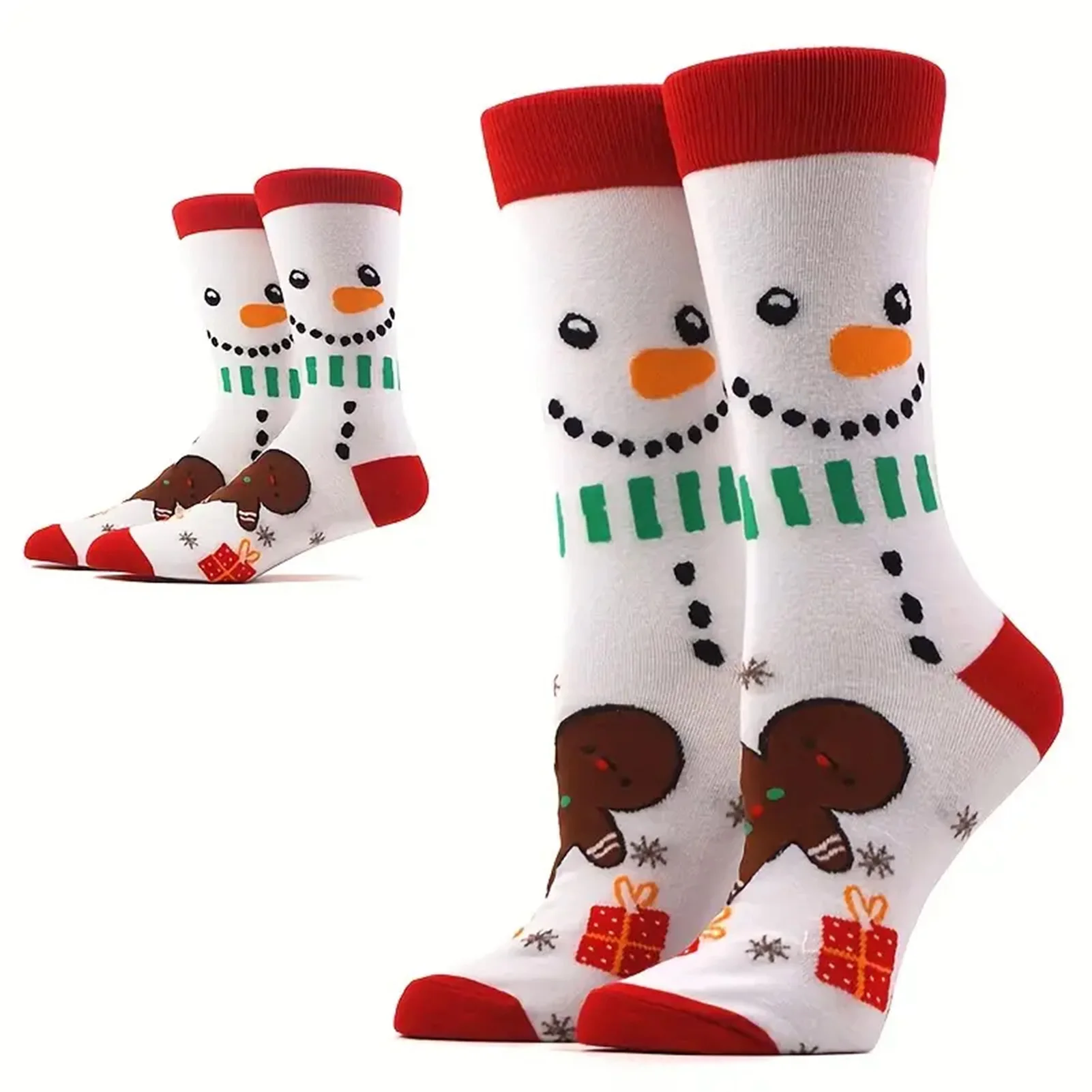 6 أزواج عيد الميلاد الجوارب مجموعة للجنسين القطن منتصف طاقم حفلة العجل طول الجوارب مع أنماط احتفالية امتصاص العرق كل موسم ارتداء