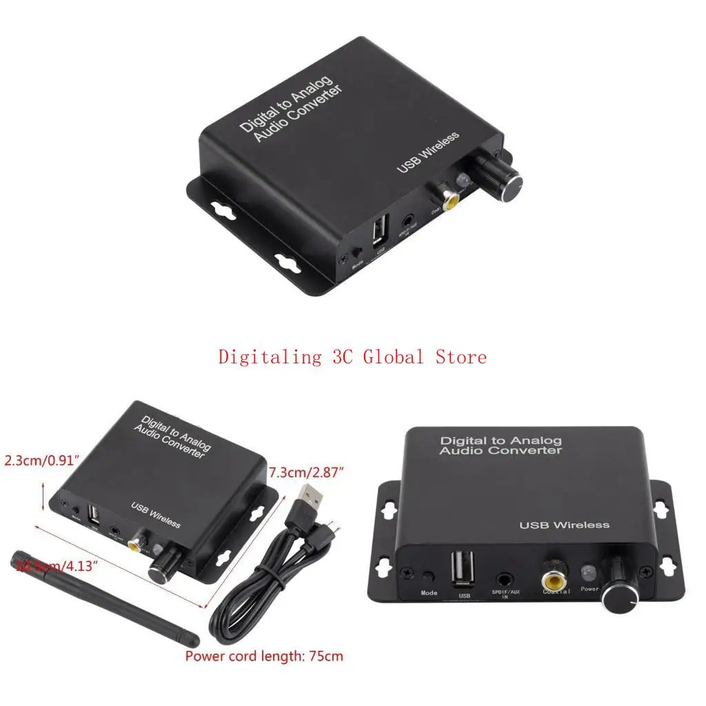 

Wireless Converter BT5.0 Digital To Analog Optical Fiber Coaxial Adapter