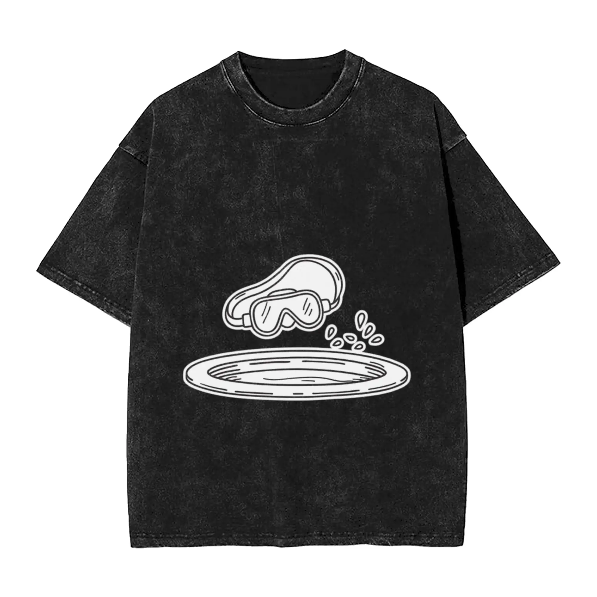 Swimming goggles floating near a pool drain Unique Cool A Vintage Oversized Cotton Unisex T-Shirts