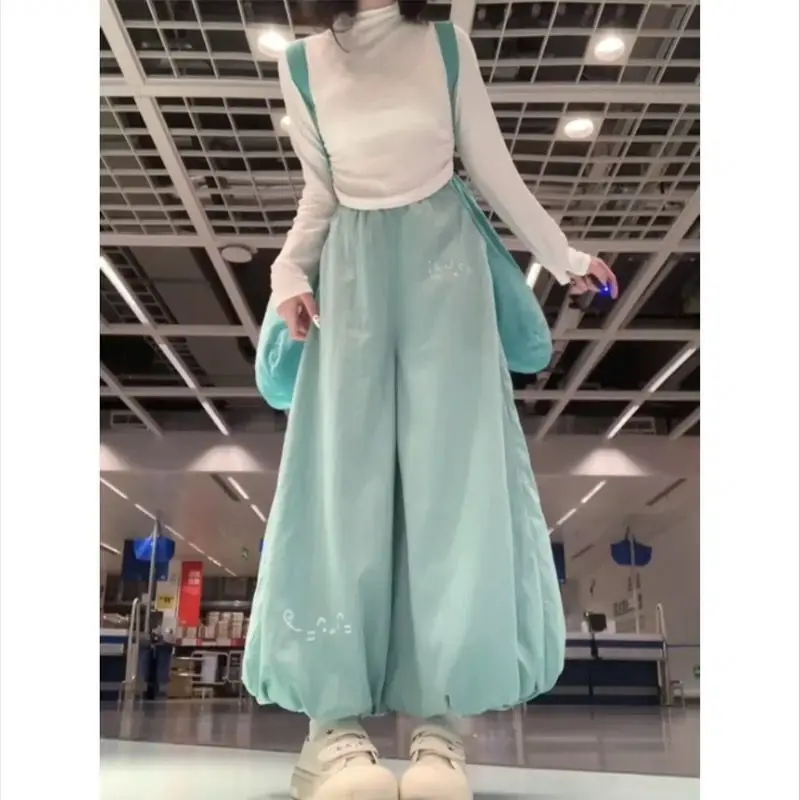 Pantalon femme Mujer printemps minimalisme élasticité jambes larges tout-Match respirant loisirs Style Preppy trajet quotidien polyvalent OL