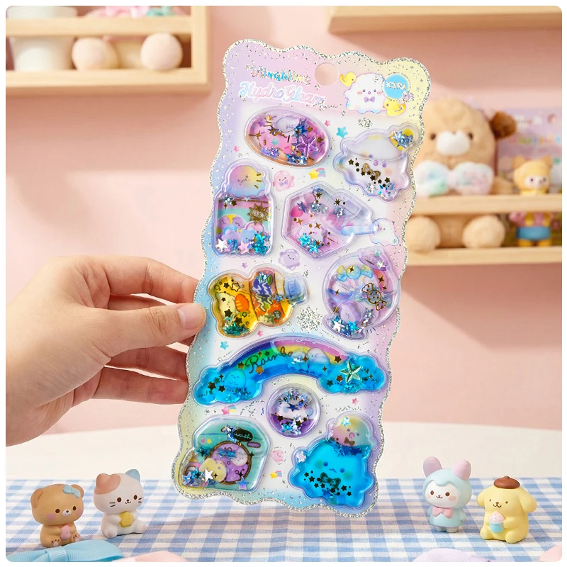 3 pcs/6 pcs Colorful Animals Rocking Water Stickers 3D Scrapbooking Diy Journal Stationery Sticker Deco School Supplies Gift