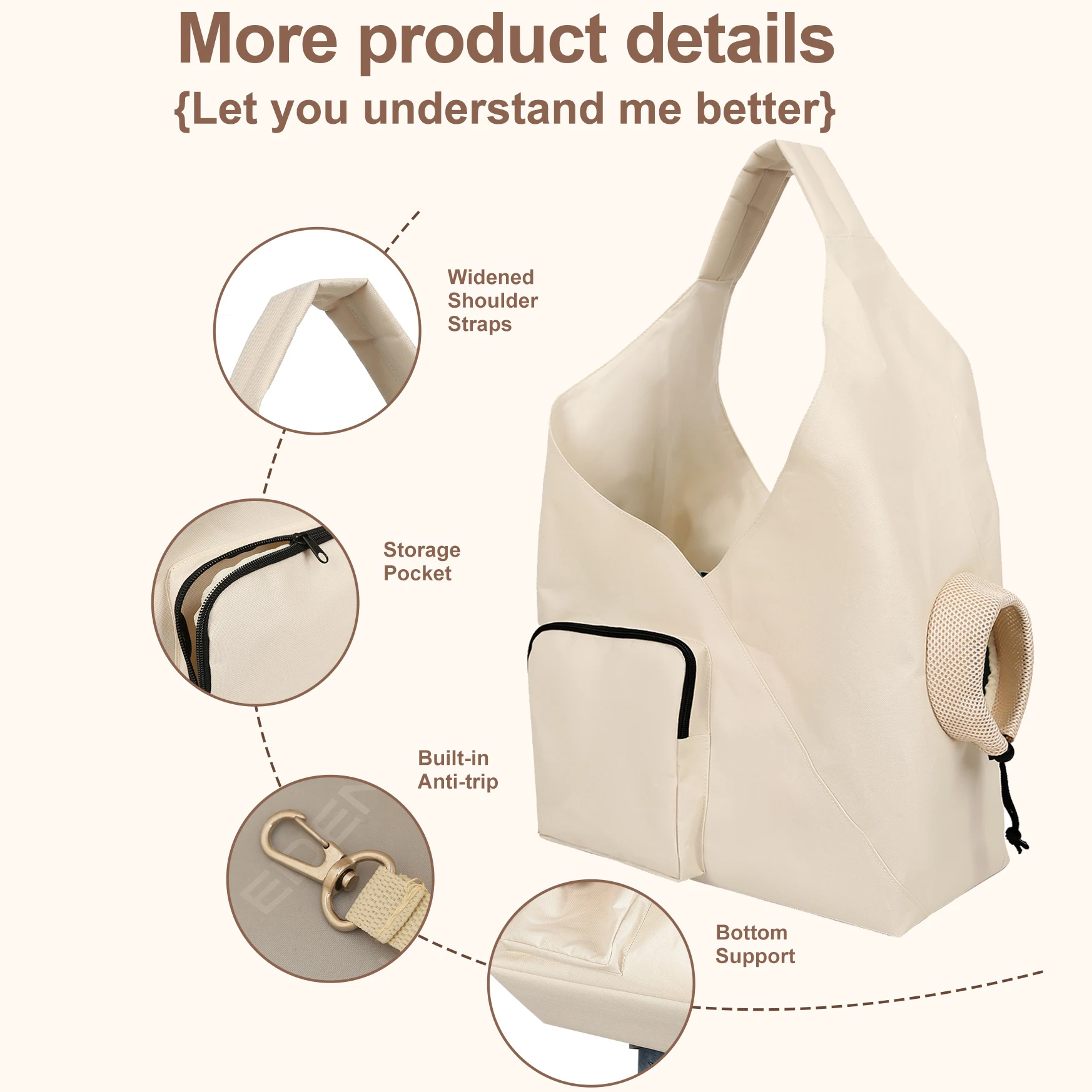 New!Large Pet Dog Cat Sling Bag With 8KG Capacity, Breathable, Waterproof Transport Travel Pet Carrier Accessories