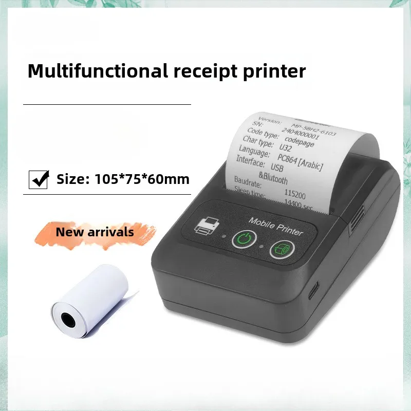 Inkless Portable 58MM Printer Cashier Wireless Bluetooth Connection Micro Bill Thermal Printer