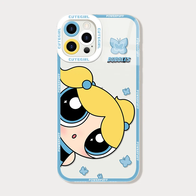 Funda transparente anime P-Powerpuff Girls para Xiaomi POCO X8 Pro Max X7 X6 Neo X5 X3 F7 F8 Ultra F6 F5 F3 M8 M7 M6 PRO 4G 5G M5S 5