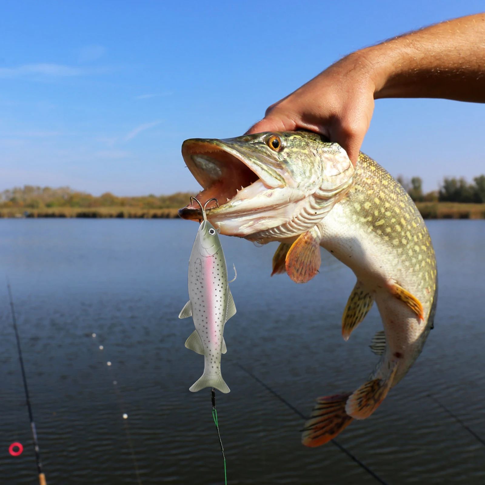 

PVC Fishing Artificial Artificial Fishing Prop Sea Bait Tackle Outdoor Accessory Reusable Lightweight Practical