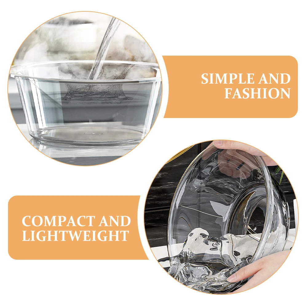 3pcs 어린이를위한 투명한 발 담그는 욕조 세면대 욕실 플라스틱 욕조 얼굴 세척 깨끗이 홈 여행