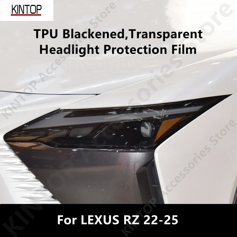 

For LEXUS RZ 22-25 TPU Blackened,Transparent Headlight Protective Film,Headlight Protection,Modification Accessories Refit
