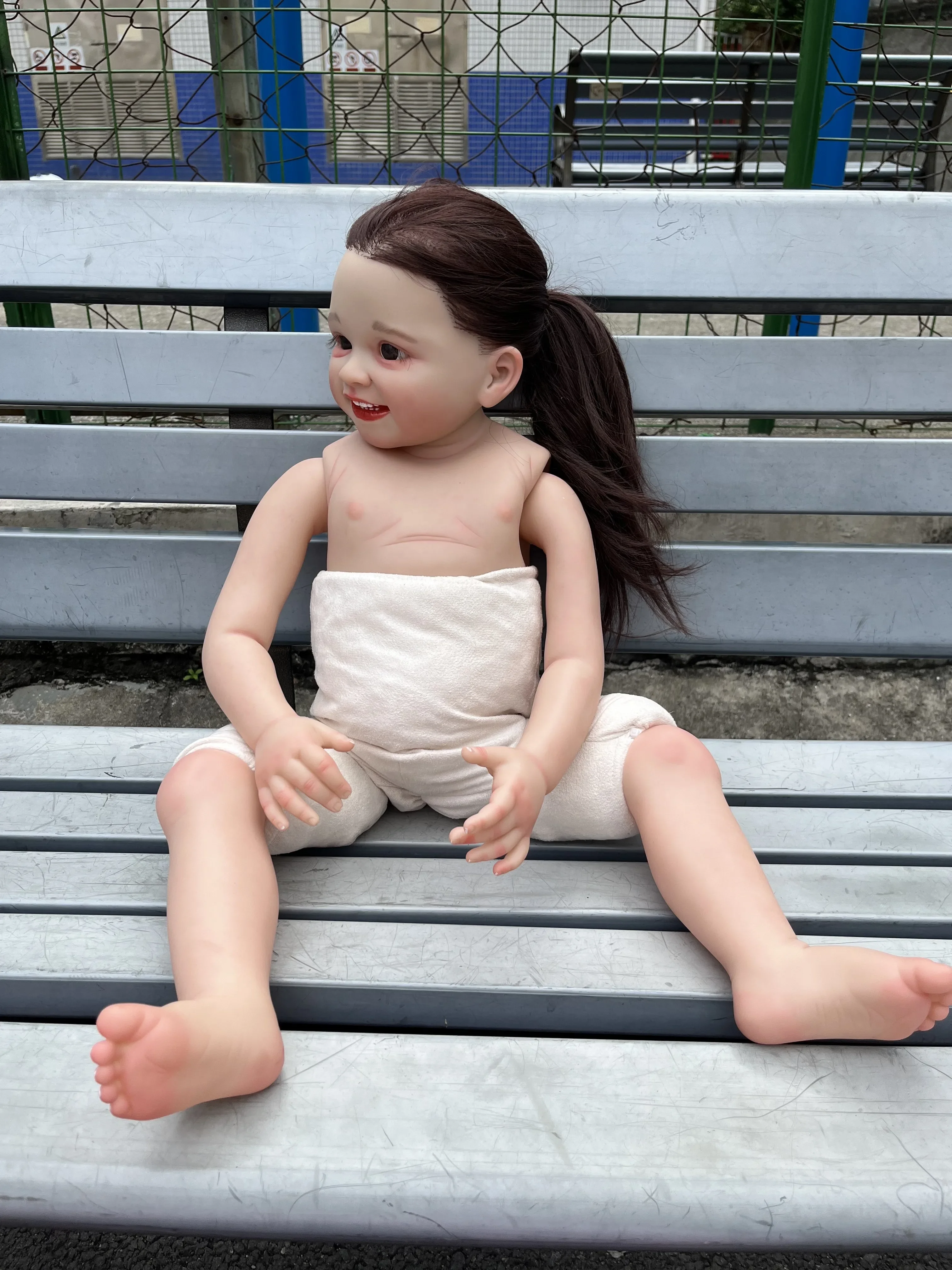 SINO-BB Customizable Collectable  Limited Supply32inch Reborn Baby Shanti Hand-Rooted Hair Painted Kit Real Photos