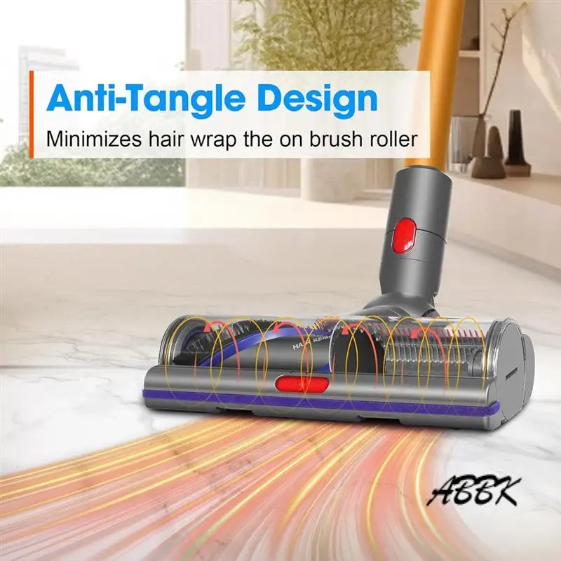 

ABBK-Anti-Tangle Cleaner Head For Dyson V7 V8 V10 V11 V15 Vacuum Cleaner Spare Parts Efficient Household Cleaning Accessories