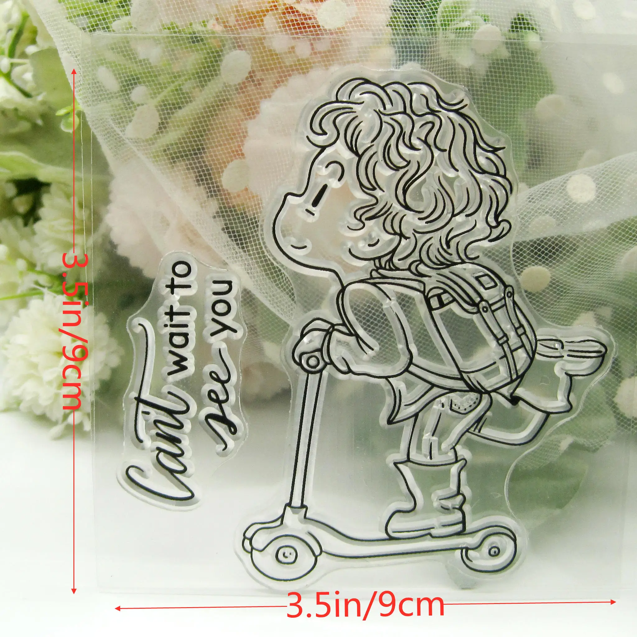 CustomClearScooter Transparent Silicone Rubber Stamp And Metal Die Sheet Cling Scrapbooking DIY Cute Pattern Photo Album