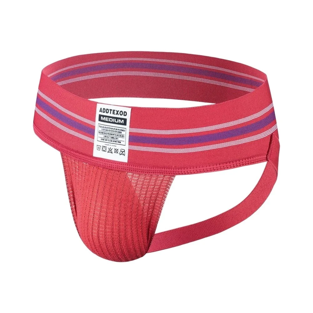 Men's Sport Jockstrap Briefs with Responsive Stretch Mesh Pouch for Gym Running and Cross-Training Applications