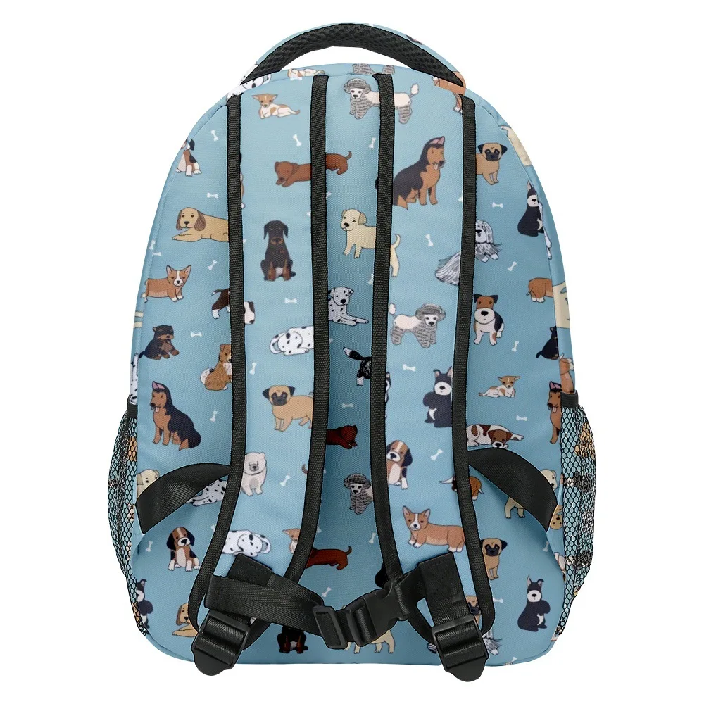 Mochila escolar juvenil Kpop Unisex, bolsa de viaje con estampado 3D de perro, Oxford, impermeable, para Notebook y hombro