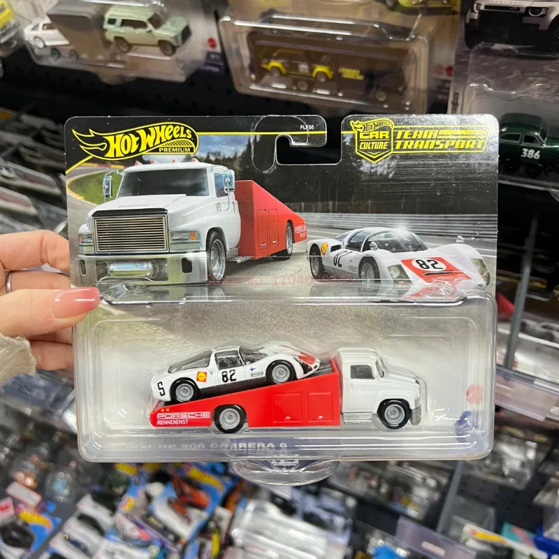 Hot Wheels Transport Fleet Autobahn Polizei 메르세데스 벤츠 C9 모델 Flf56 1:64 스케일 장난감 자동차 어린이 휴일 선물 수집