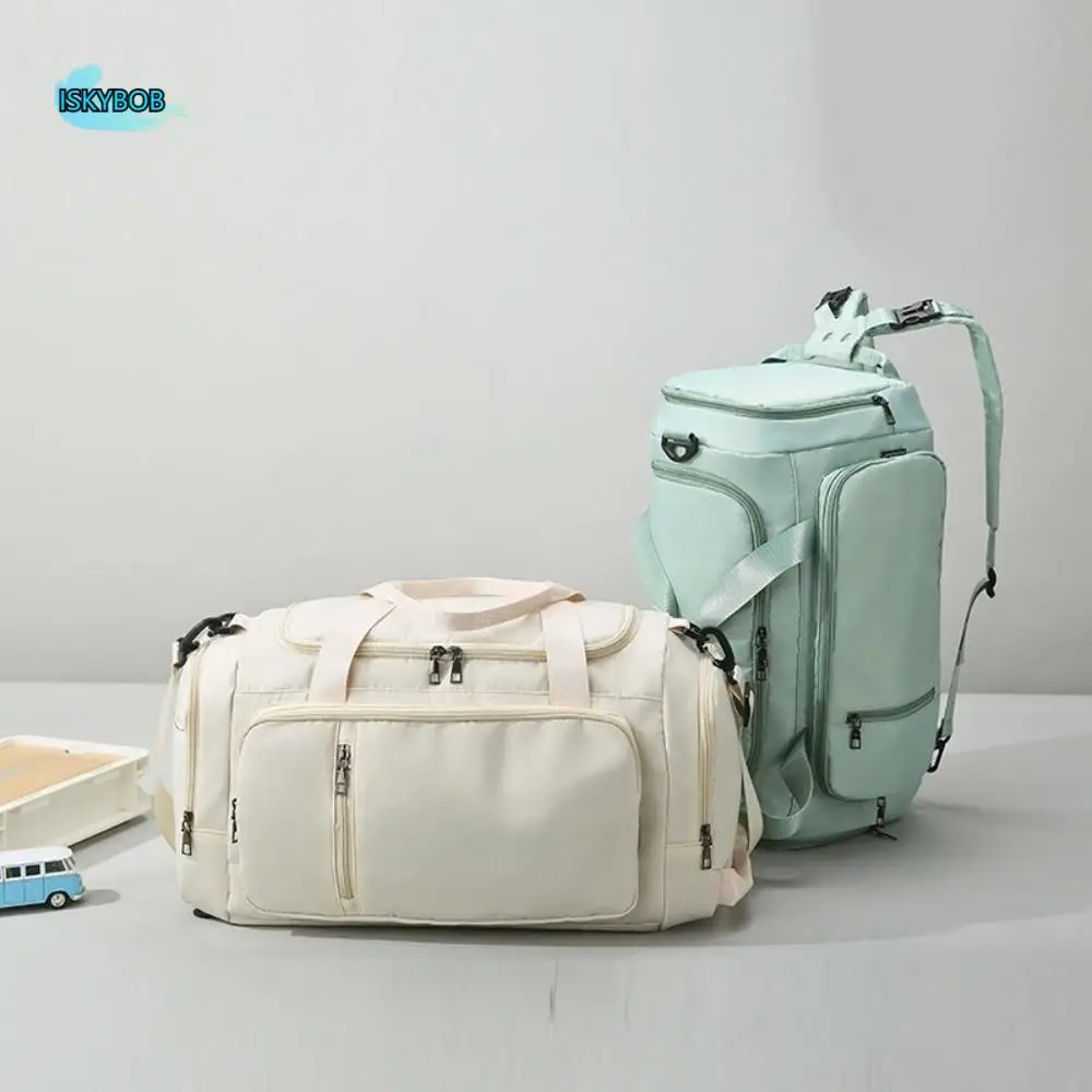 

Дорожная сумка для багажа из ткани Оксфорд, однотонный многофункциональный дорожный рюкзак, портативная спортивная сумка для фитнеса с отделением для сухого и влажного воздуха