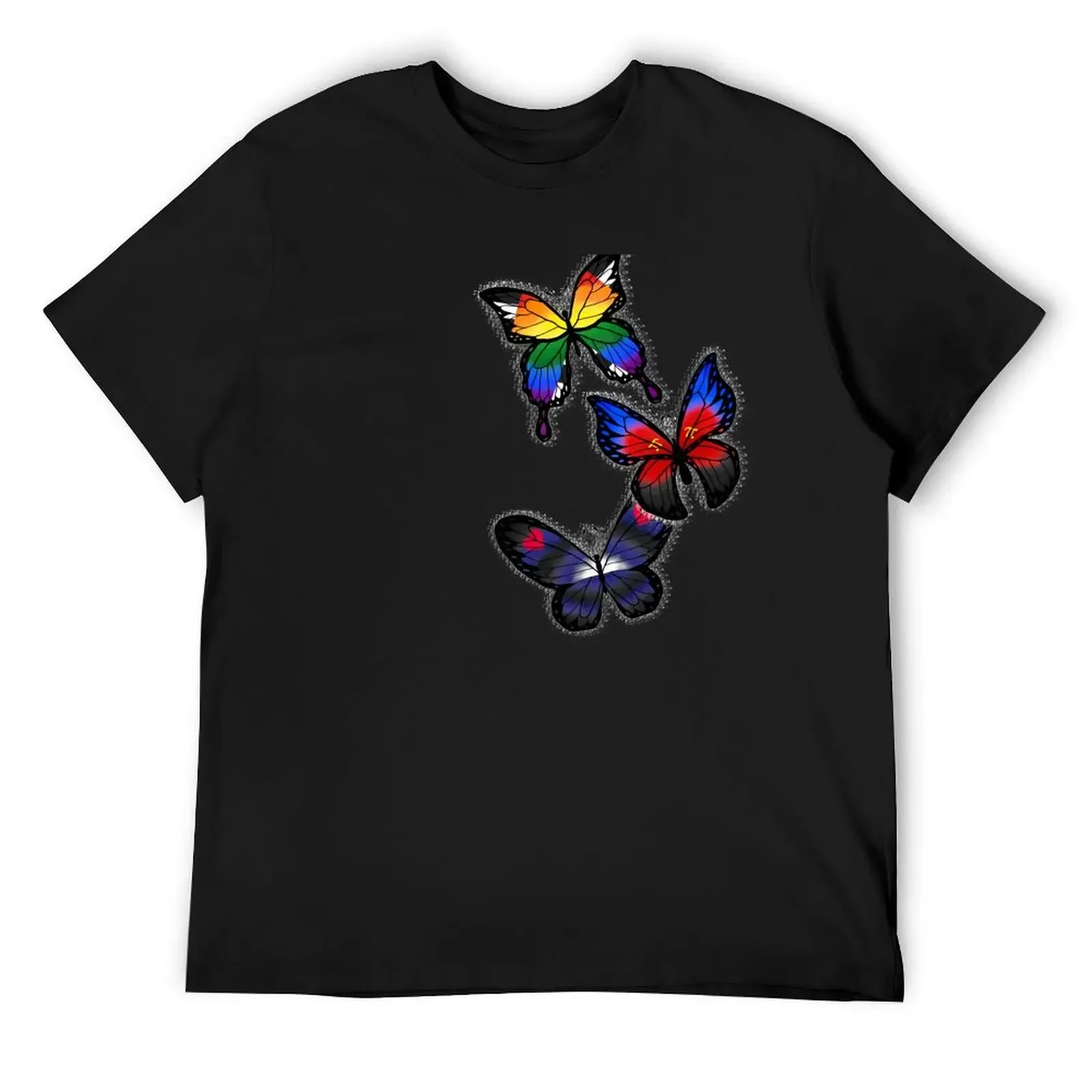 

Custom Pride Butterfly Swarm #2 T-Shirt vintage clothes korean fashion slim fit t shirts for men