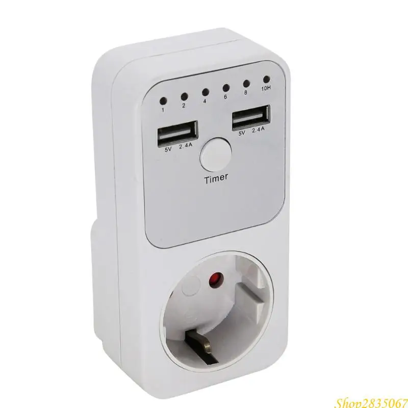 

Electronic Timer Switches Surges Protector Outlet Double USB Port Timer Socket 831F
