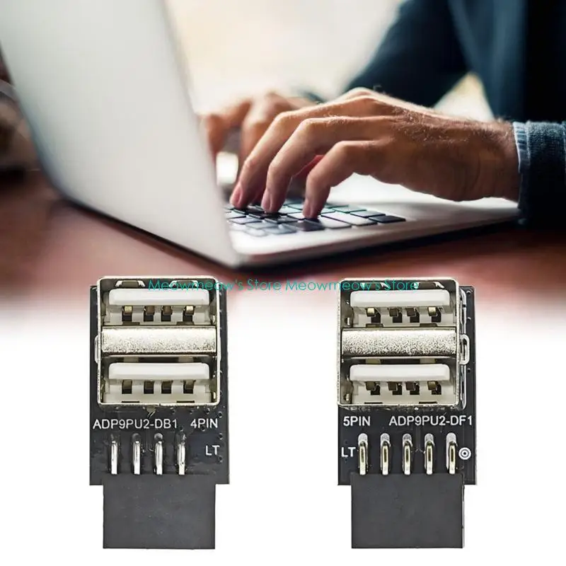 

W91A 9-контактный разъем адаптера USB 9-контактный разъем USB 2,0, гнездовой преобразователь для беспроводного приемника ключа,