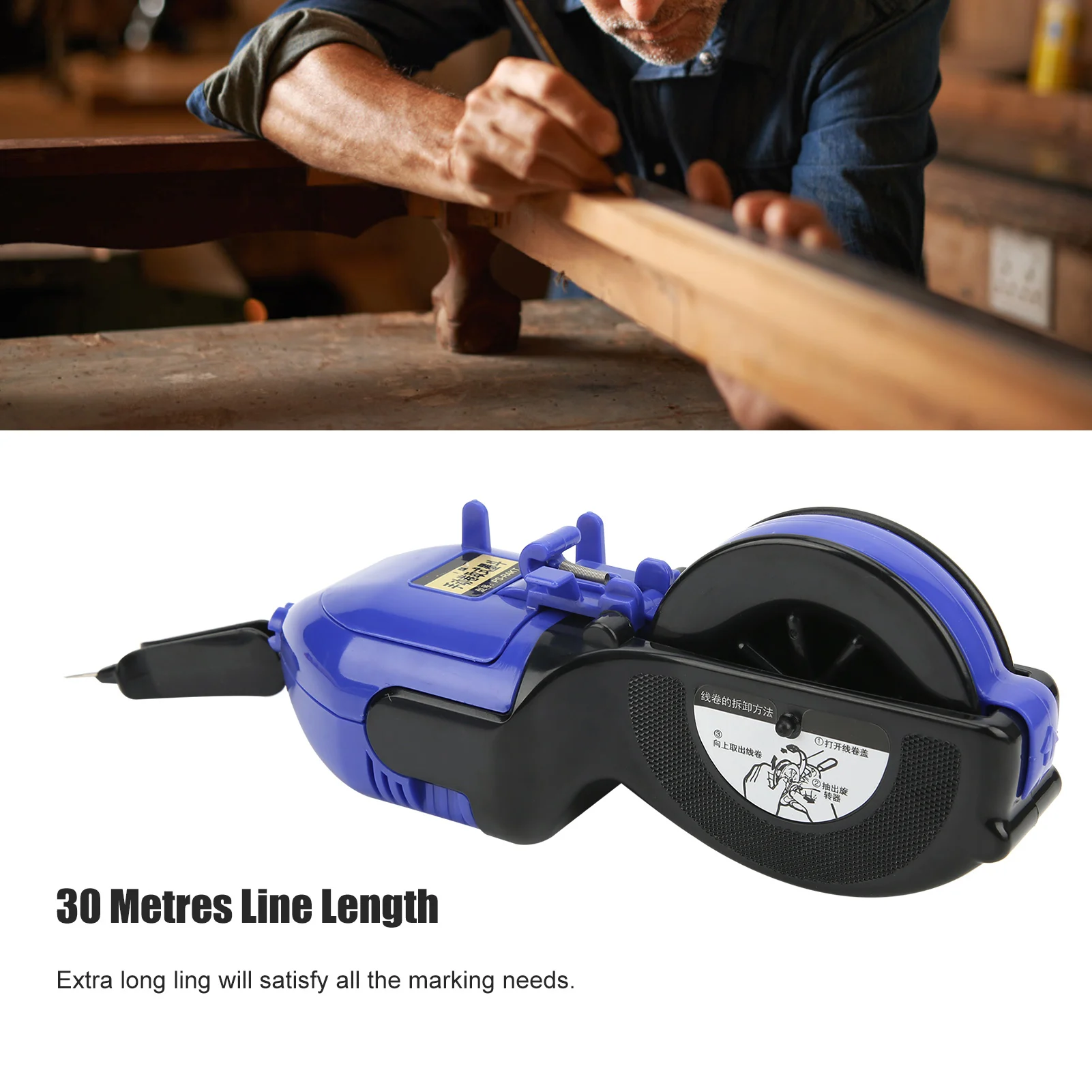 

Carpenter Ink Marker Manual Scriber Chalk Line Fountain Carpentry Woodworking Tool 30 Metres Ink Scriber Woodworking Ink Scriber