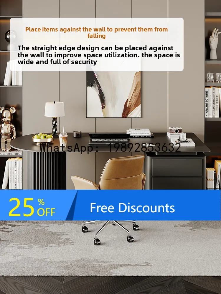 LYY Rock Slab Desk Home Light Luxury High-end Bedroom Table Adult Computer  Office Desk Study