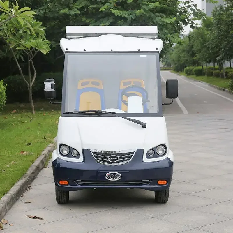 شاحنة توصيل الطعام الكهربائية DN-8 شاحنة توصيل الطعام ذات الصف الواحد والأربع عجلات، شاحنة صندوق اللوحة الخلفية
