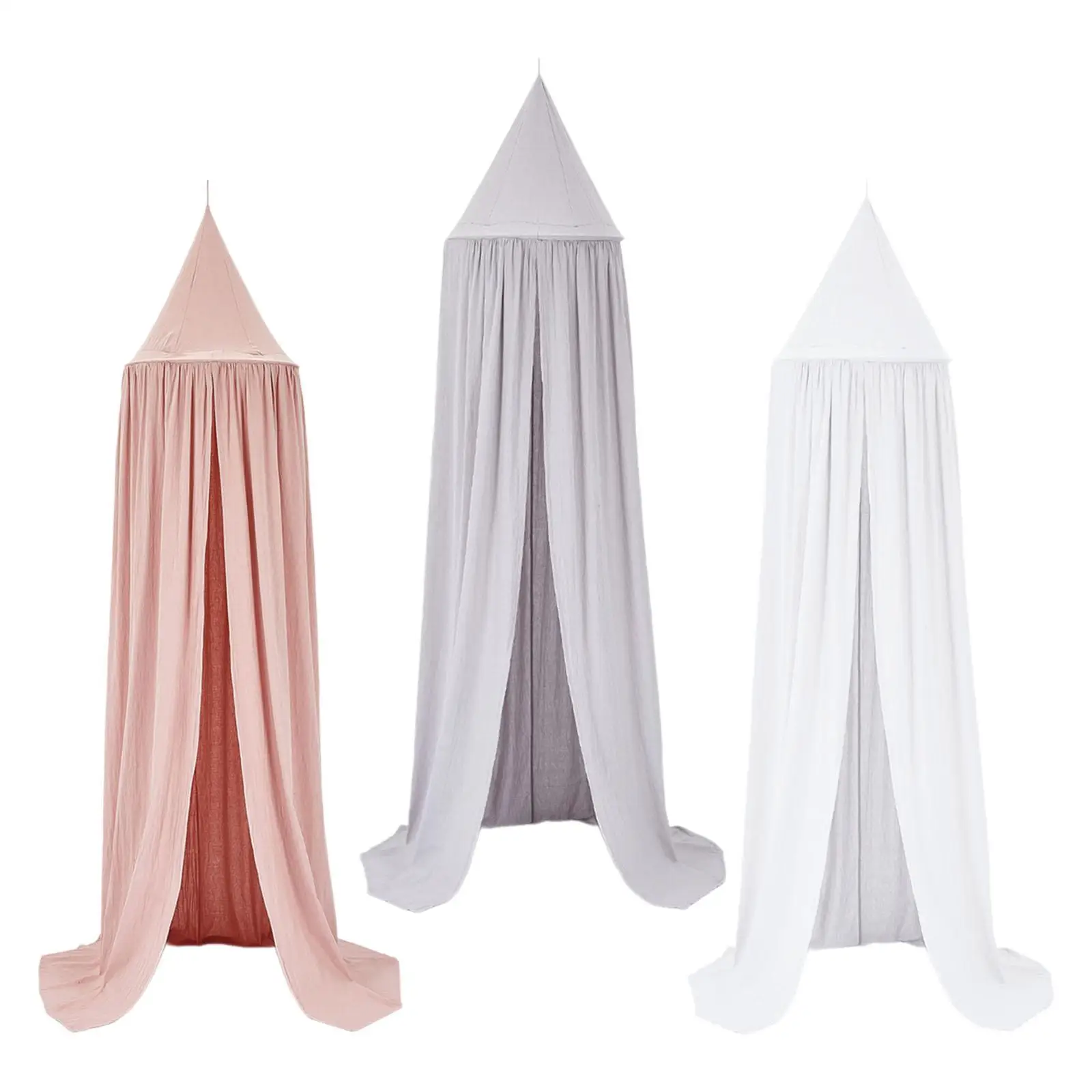 Kids Bed Canopy Curtain Drapes Castle Play Tent for Nursery Room Room Decor