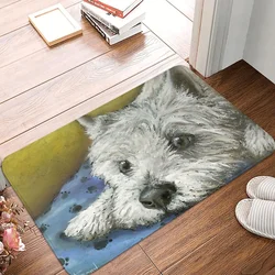 Non-Slip Carpet Daydreaming Westie Dog Doge Doormat Bedroom Bathroom Mat Welcome Decoration Rug
