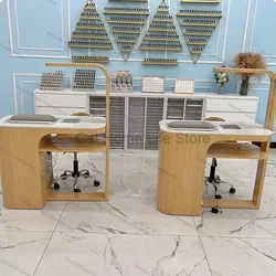 Tavolo da Manicure in legno giapponese tavolo da Manicure moderno multifunzione per Reception mobili da salone semplici retrò Mesa Manicure LLMT