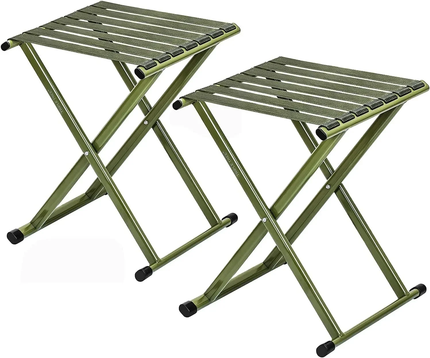 

Folding Stool, 2-Pack Portable Camping Stool 17.8-Inch Tall Lightweight Stainless Steel Folding Chair, Supports 600 lbs.