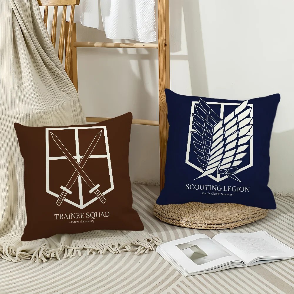 ปลอกหมอนอนิเมะ A-Attack On Titan ลายลีวาย แอคเคอร์แมน เหมาะสำหรับตกแต่งห้องพัก รถยนต์ สำนักงาน และบ้าน