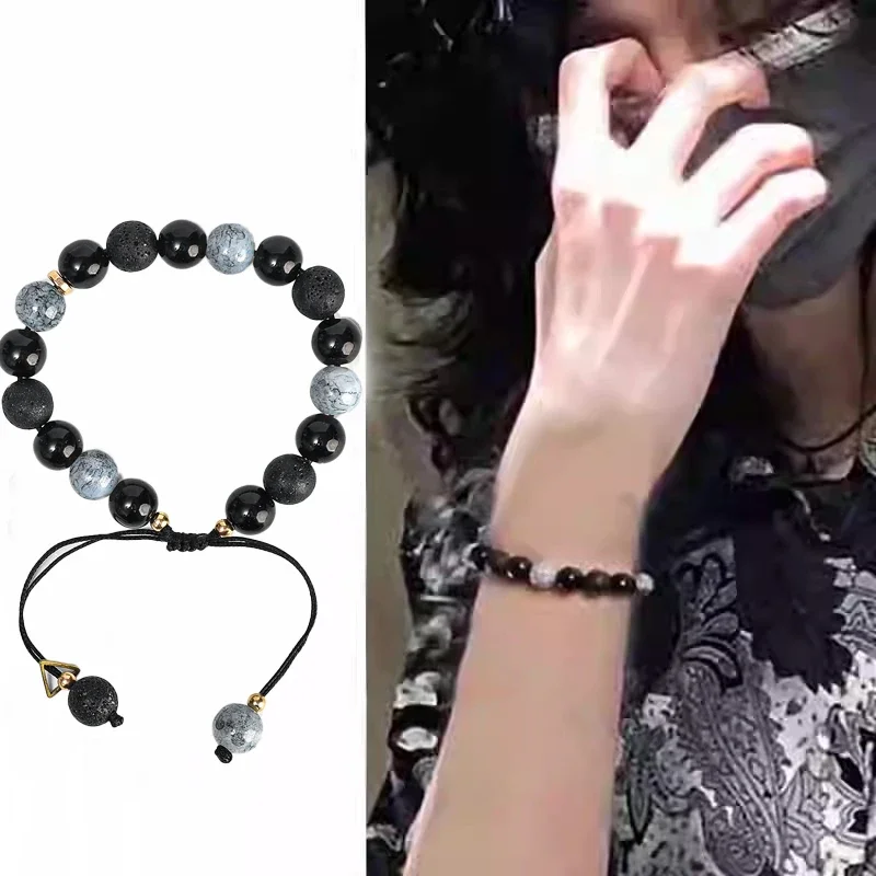 Natural Stone Bracelet for Men Obsidian Tiger Eyes Beaded Braclet Homme Hand Accessories Black Strand Brazalete Pulseira Gifts