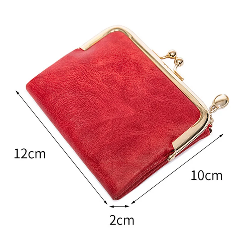 Neue Frauen pu Leder Geldbörsen weibliche kurze Hasp Geldbörsen Damen tragbare Geld tasche große Kapazität Karten halter Clutch Drops hipping