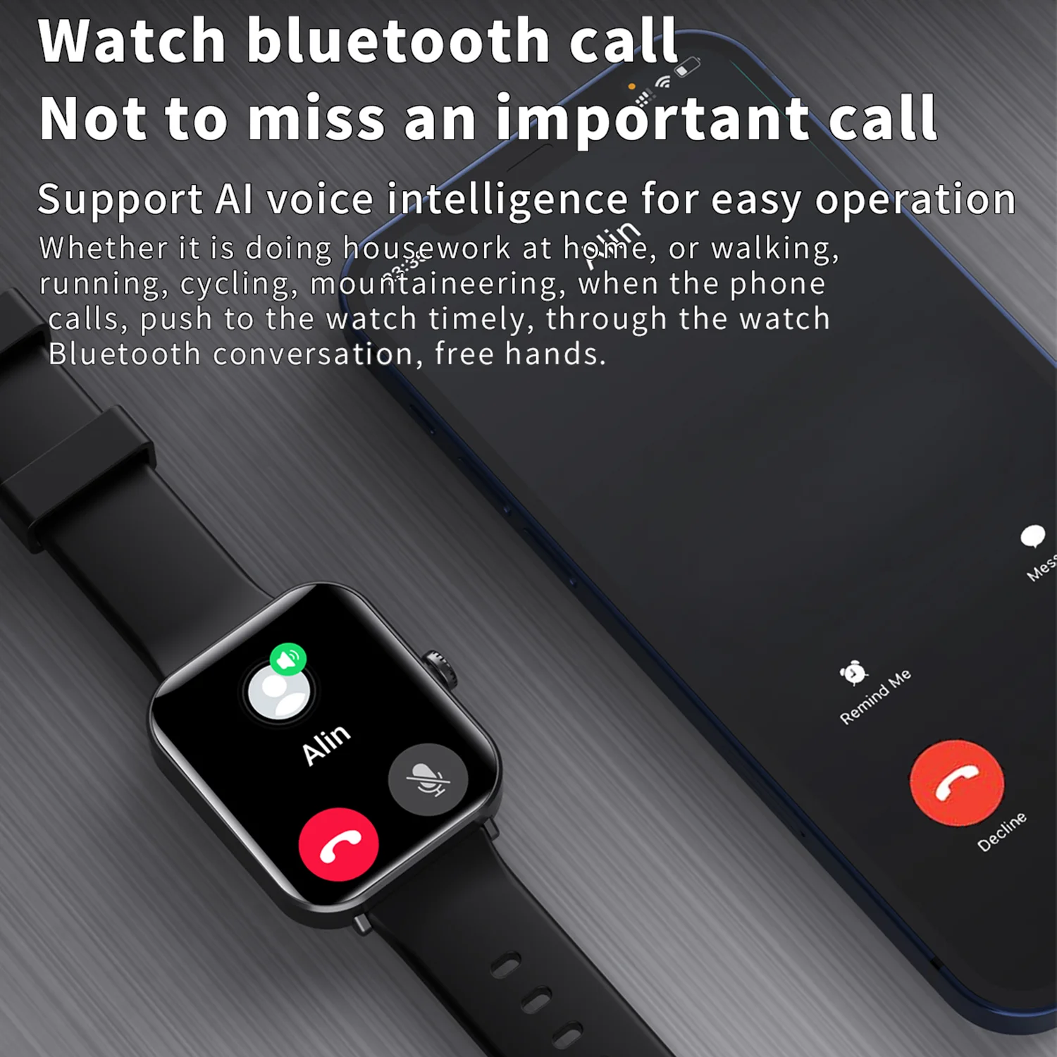 ساعة ذكية JOEME-Sport للرجال والنساء ، مكالمة بلوتوث ، جهاز تعقب اللياقة البدنية ، معدل ضربات القلب 24 ساعة ، ضغط الأكسجين في الدم ، الساعات الذكية ، F57Pro