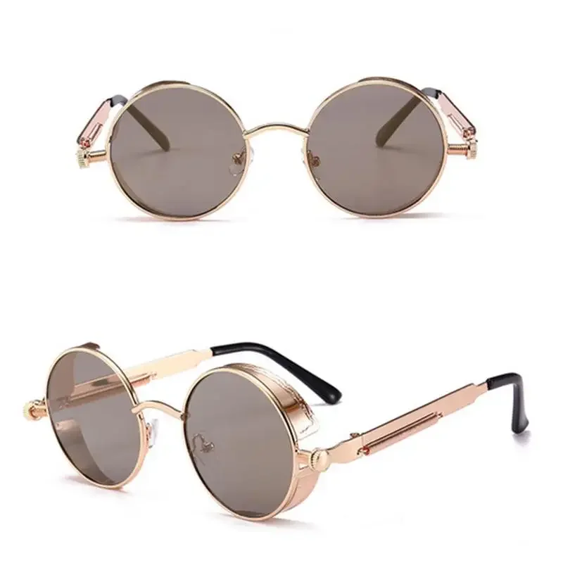 Clip On Sunglasses Men Steampunk Brand Design Women Fashion Glasses Vintage Retro Fashion Sunglasses Oculos UV400