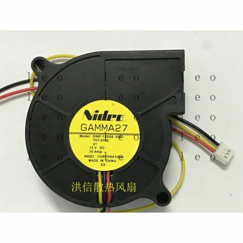 

AA для центробежного вентилятора Nidec 6025 GAMMA27 D06F-12SS9 01B DC12V 0.10A 60 мм, 3-контактный