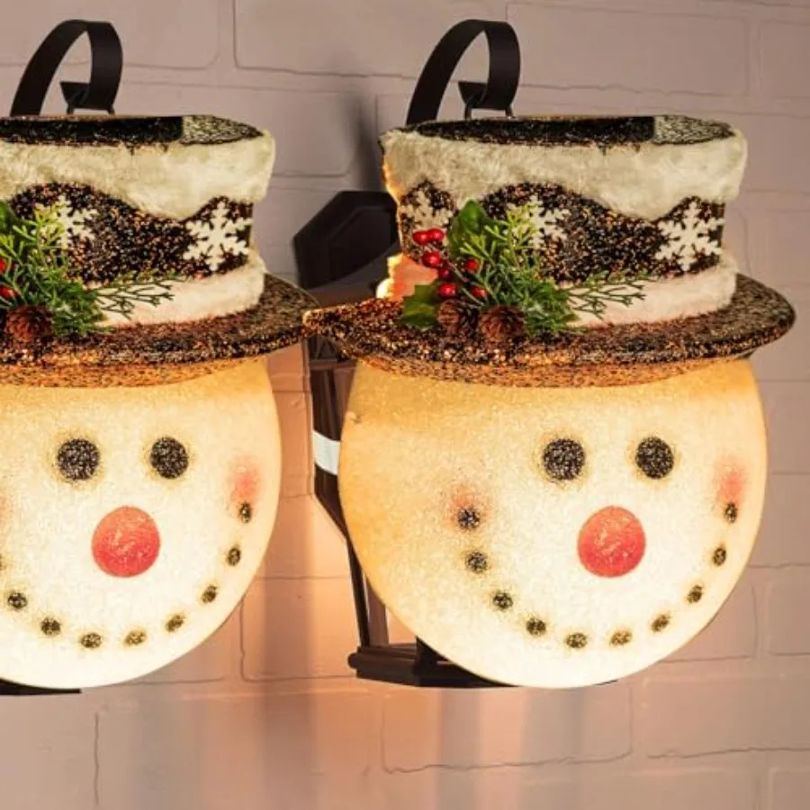 2-pack-12-inch-snowman-christmas-porch-light-covers-for-outdoor-holiday-decorations-ideal-for-porch-lights-garage-lights-and-la