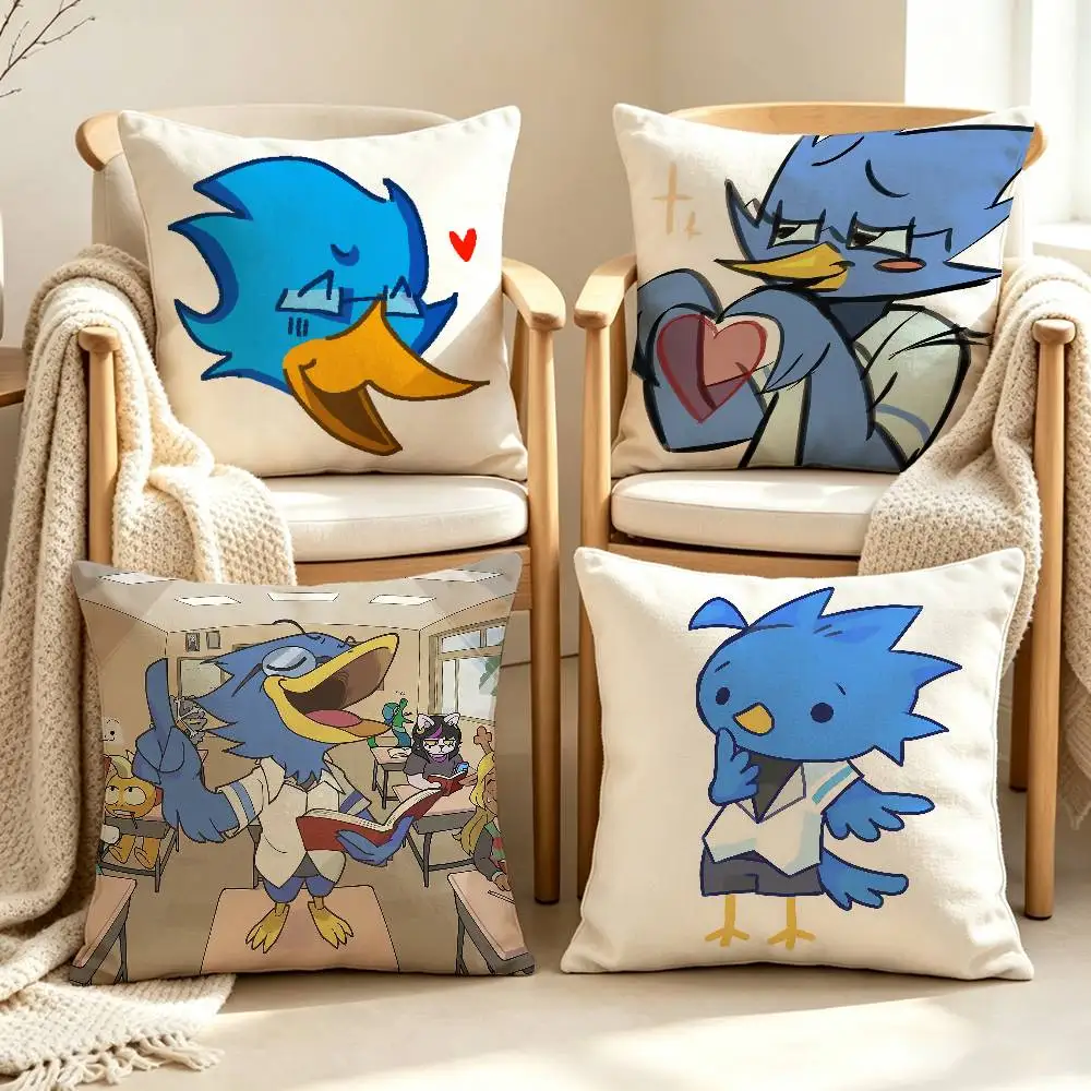 B-Berdly GAME D-Deltarune Customizable Square Pillow case Double Sided Print Sofa Bedroom Decor Cushion Cover