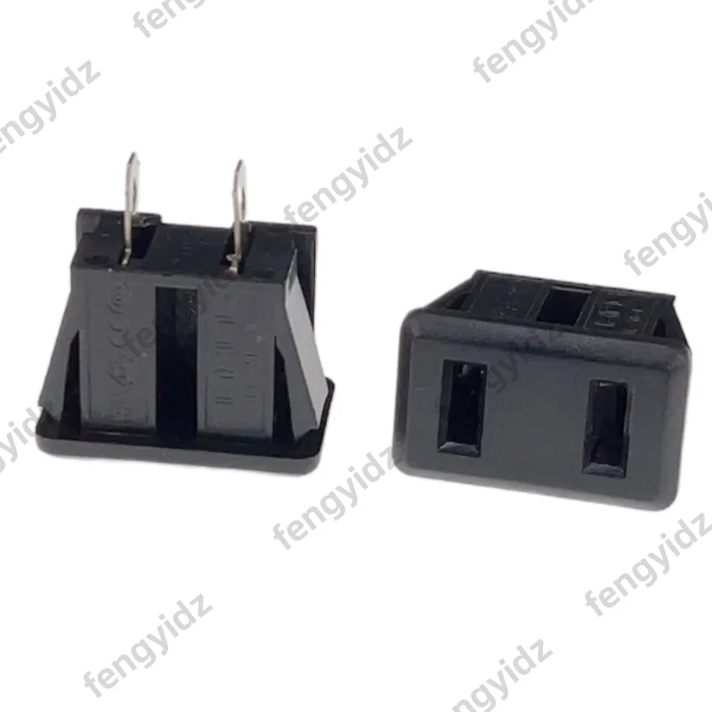 5/10pcs AC 10A 250V 2 Pin US Plug Panel Mount US Outlet Power Socket Black