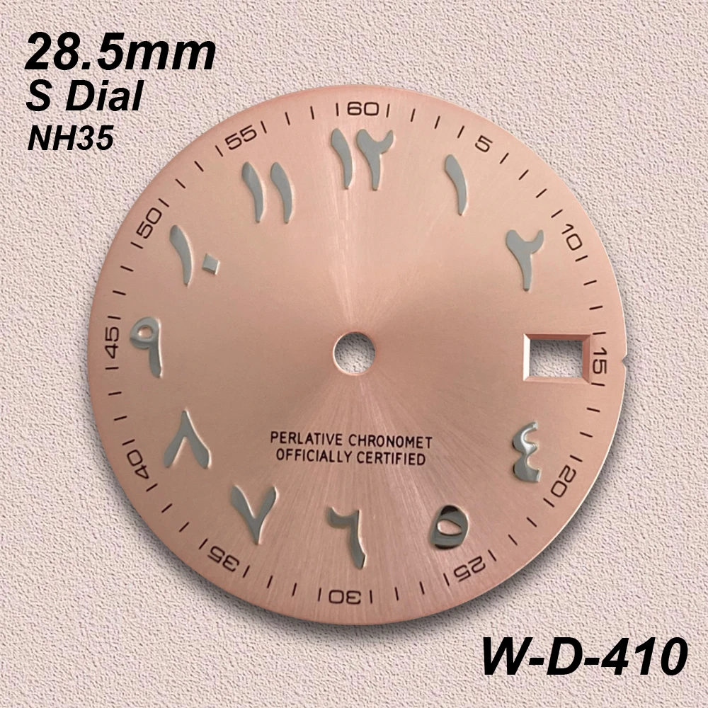28.5mm Arab S Dial Fit NH35/NH36 Japanese Automatic Movement High-Quality Sunray Dial Watch Modification Accessories