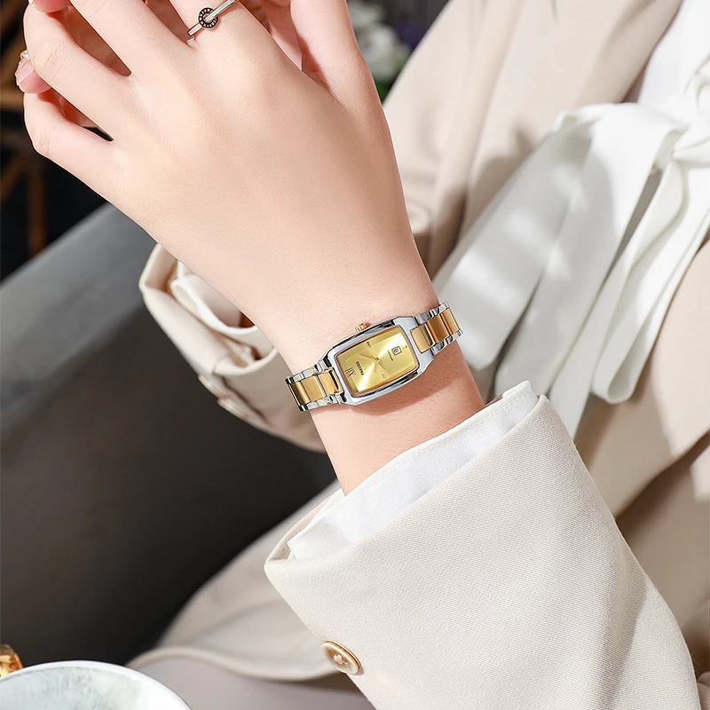 WWOOR Luxury Brand Women’s Watches Elegant Ladies Quartz Wristwatch Waterproof Date Stainless Steel Watch For Women Female Reloj