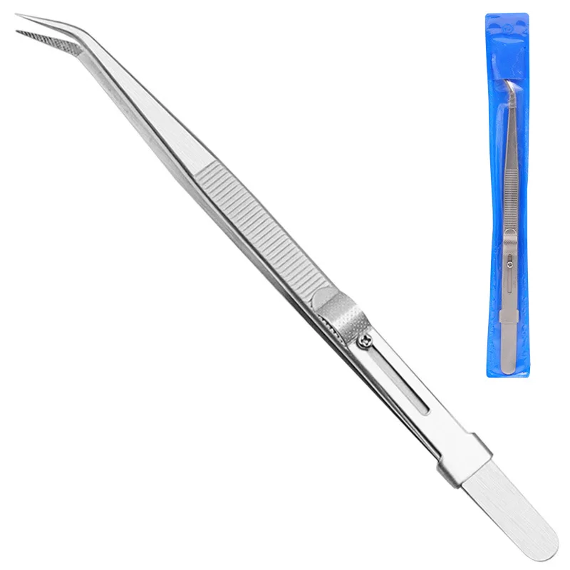Concave Tip Stainless Steel Tweezers Optimized for Jewelry Making Tasks Including Wire Wrapping Bead Stringing and Soldering