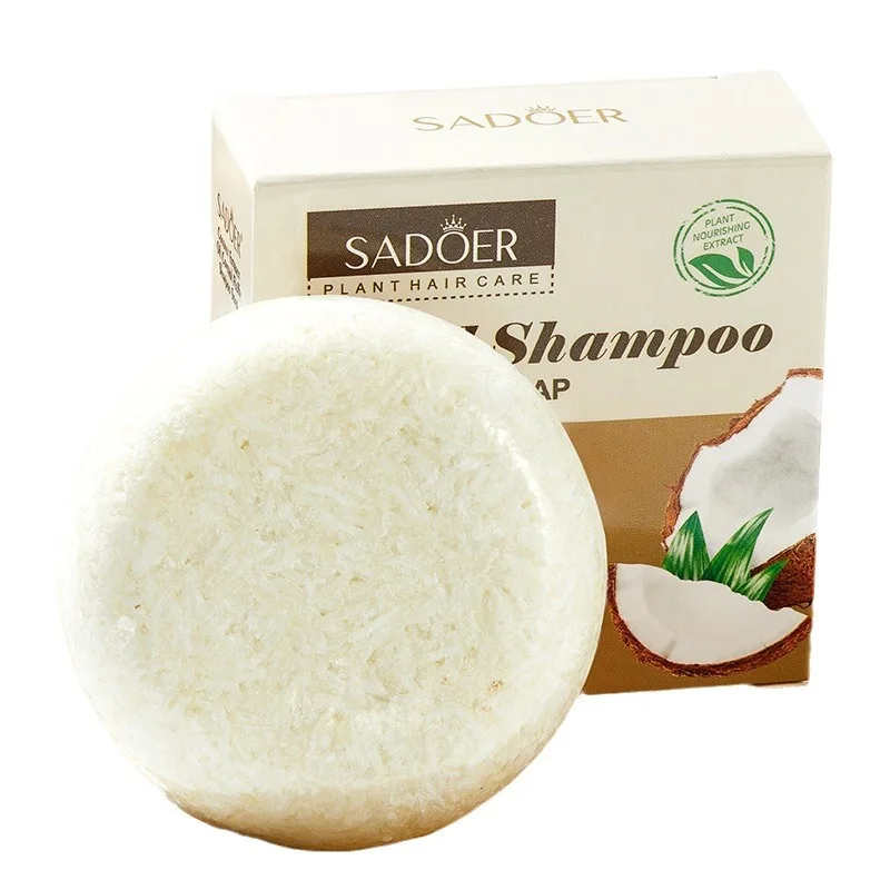 60g Coconut Shampoo Soap Deep Cleansing Hair Soap Lightening Original Strengthening Hair Roots Deep Cleansing Shampoos Hair Care