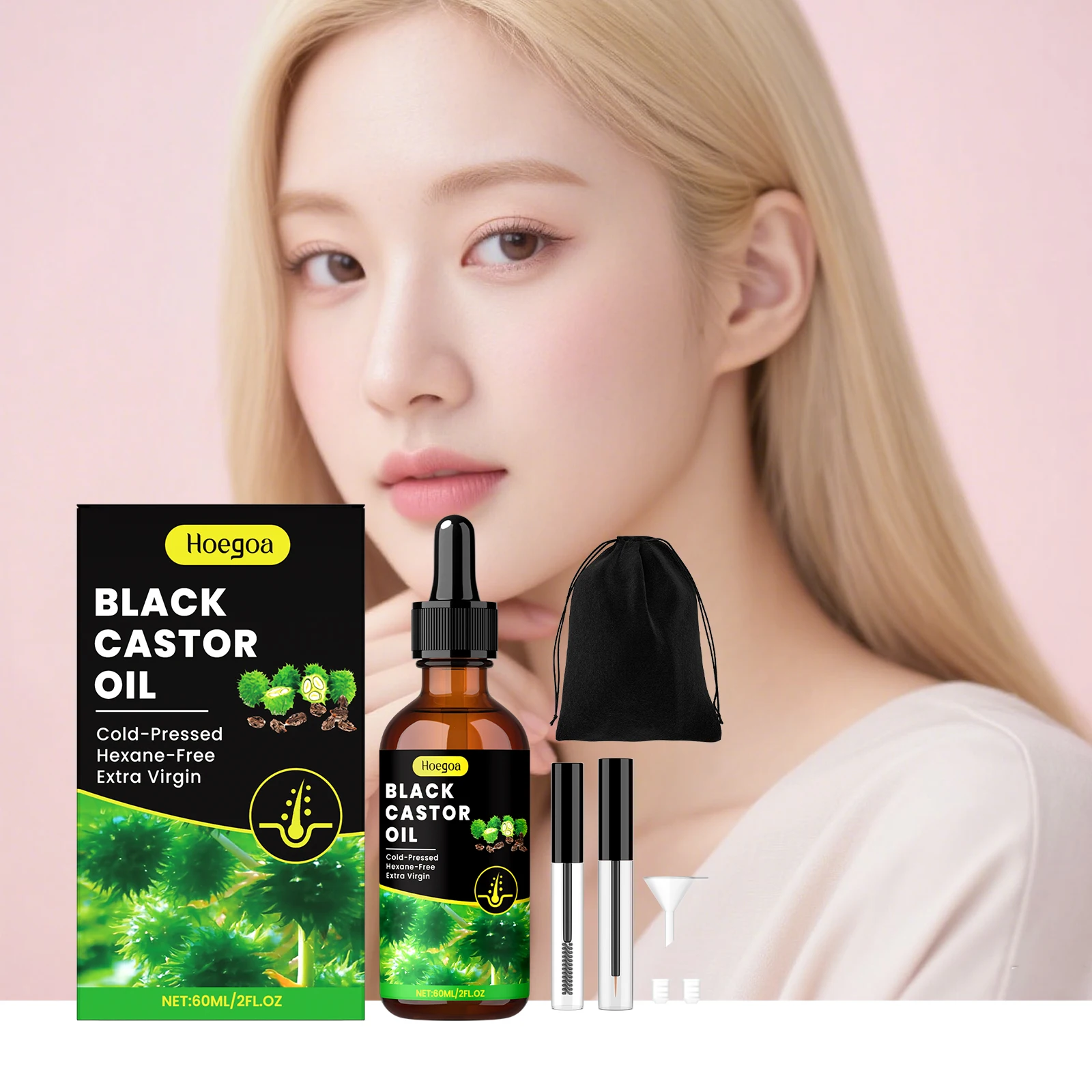 

Castor Oil Hair Care Essence Nourishes Hair Repairs Damaged Colored/Permed Roots Aids Scalp Vitality & Brow/Lash Nourishment