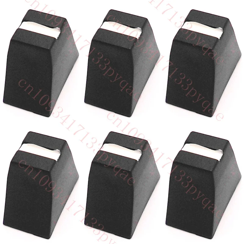 6pcs Black Potentiometer Fader Knob Cap 12mmLx7mmW For Pioneer Mixer Equalizer