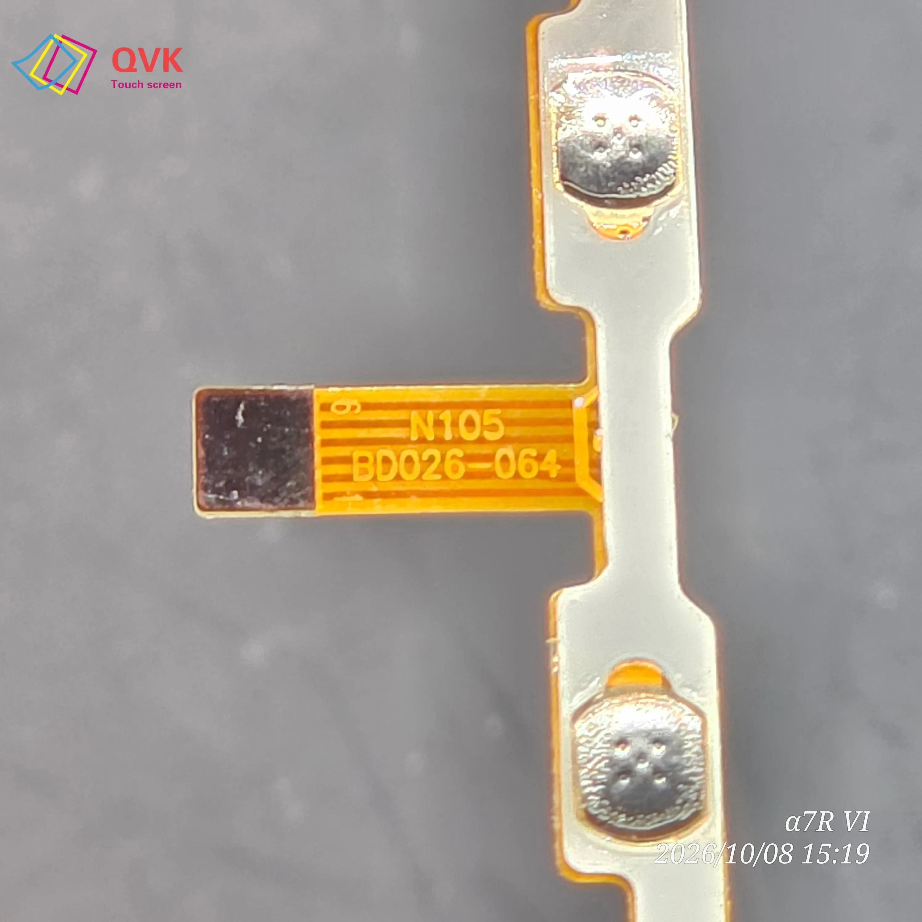 For BD026-064 N105 Tablet Spare Parts Switch On Off Power Volume Button Cable Flex 6Pin 49MM Length