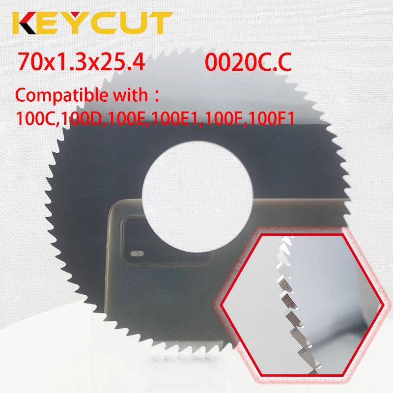 قاطع Wenxing 70x1.3x25.4 0020C.C من الكربيد يناسب Wenxing 100C 100D 100E 100E1 100F 100F1 أدوات الأقفال ما بعد البيع