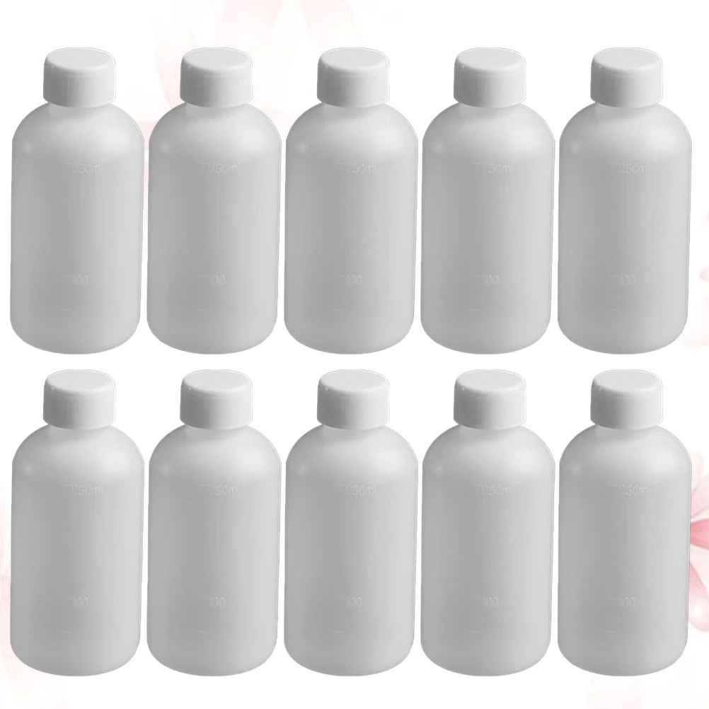 

250Ml Thicken Leakproof Reagent Bottles Acid Alkali Resistant Narrow Mouth Plastic Storage Bottles Lab Use Shampoo Lotion